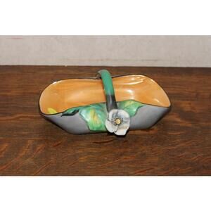 Vintage Noritake Orange Luster Nut Candy Basket Dish